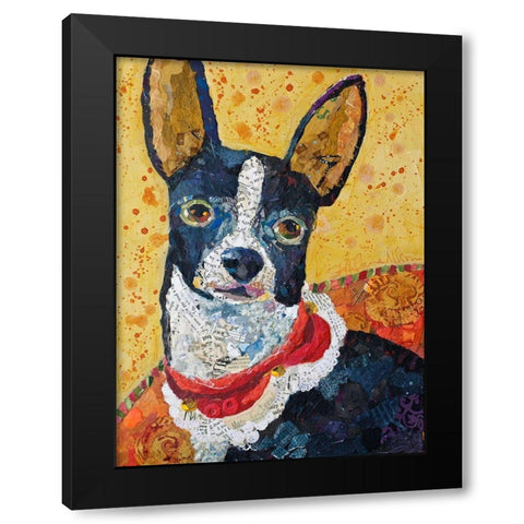 Sitting Pretty Chi-Hua-Hua Black Modern Wood Framed Art Print with Double Matting by St Hilaire, Elizabeth