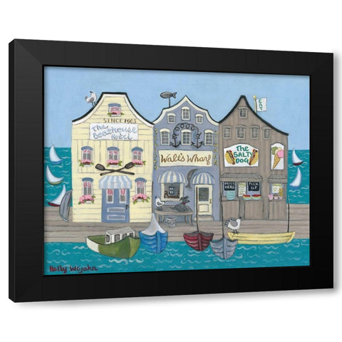 The Salty Dog Black Modern Wood Framed Art Print with Double Matting by Wojahn, Holly