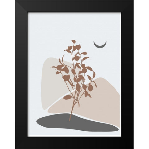 Abstract Minimal Lemon Tree Black Modern Wood Framed Art Print by Balbuena, Sabrina