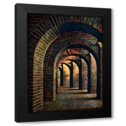 Medieval Vaulted Cellar II Black Modern Wood Framed Art Print by Aldridge, Ashley