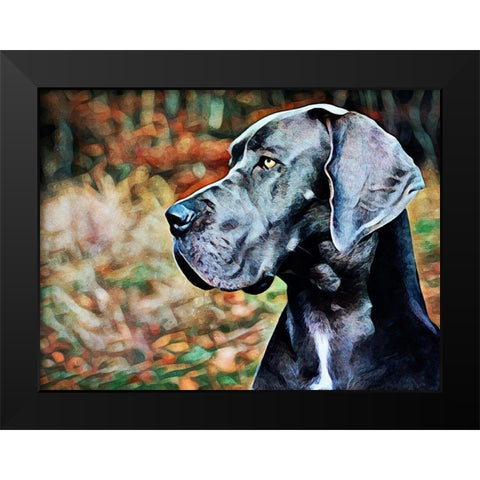 Great Dane Greatness Black Modern Wood Framed Art Print by Aldridge, Ashley