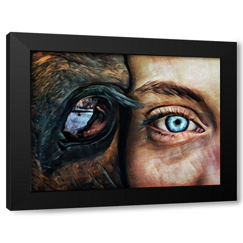 Eye to Eye Black Modern Wood Framed Art Print by Aldridge, Ashley
