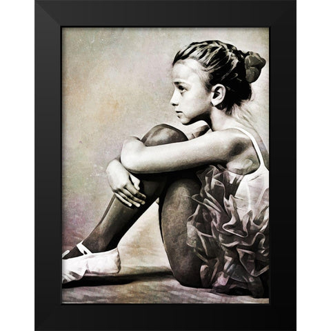 Black and White Ballerina II Black Modern Wood Framed Art Print by Aldridge, Ashley