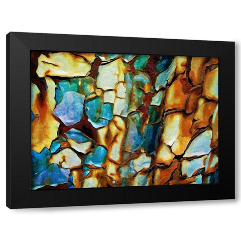 Rusted Craquelure Black Modern Wood Framed Art Print by Aldridge, Ashley