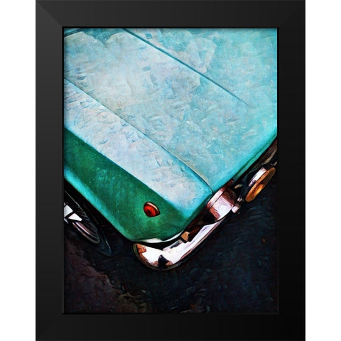 Turquoise Car Close-up Black Modern Wood Framed Art Print by Aldridge, Ashley
