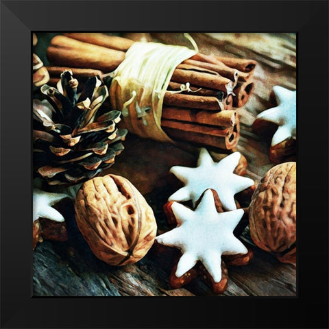 Cinnamon Gingerbread Black Modern Wood Framed Art Print by Aldridge, Ashley
