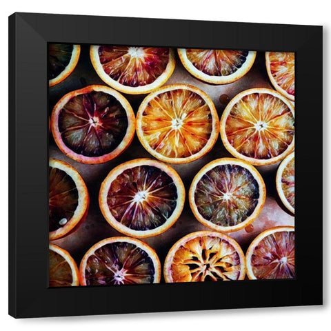 Oven-Baked Orange Halves Black Modern Wood Framed Art Print by Aldridge, Ashley