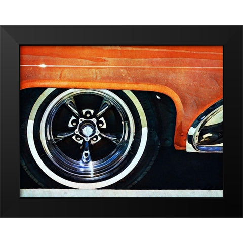 Orange Fender White Wall Mag Black Modern Wood Framed Art Print by Aldridge, Ashley