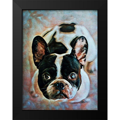 French Bulldog Fixation Black Modern Wood Framed Art Print by Aldridge, Ashley