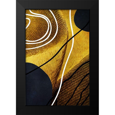 Textured Shapes and Lines I Black Modern Wood Framed Art Print by Aldridge, Ashley