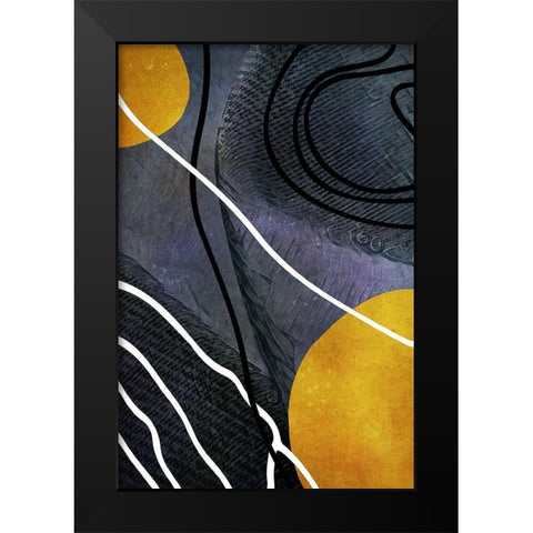 Textured Shapes and Lines II Black Modern Wood Framed Art Print by Aldridge, Ashley