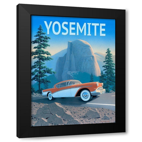 Yosemite with Text Black Modern Wood Framed Art Print by Courtney, Richard