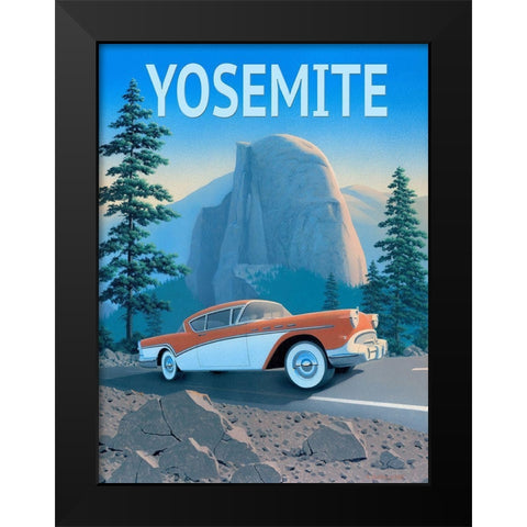 Yosemite with Text Black Modern Wood Framed Art Print by Courtney, Richard