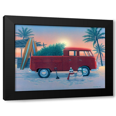 Oh Christmas Tree Black Modern Wood Framed Art Print with Double Matting by Courtney, Richard