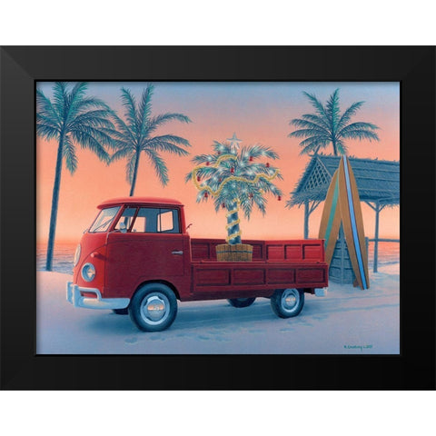 Coastal Christmas Black Modern Wood Framed Art Print by Courtney, Richard