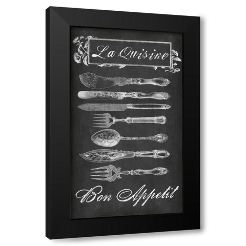 Chalkboard Vintage la Cuisine Black Modern Wood Framed Art Print with Double Matting by Haase, Andrea