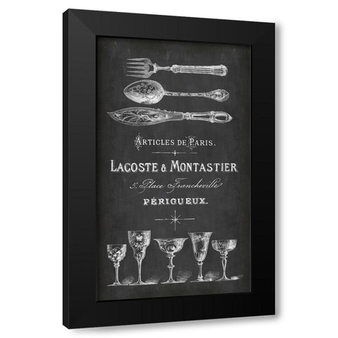 Chalkboard Nostalgic Dinner Black Modern Wood Framed Art Print by Haase, Andrea
