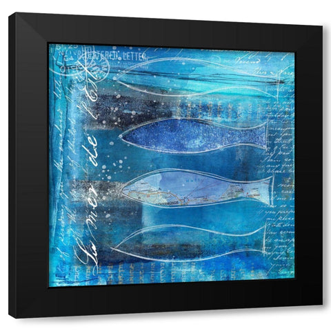 Down by the Sea I Black Modern Wood Framed Art Print by Haase, Andrea