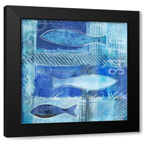 Down by the Sea IV Black Modern Wood Framed Art Print with Double Matting by Haase, Andrea