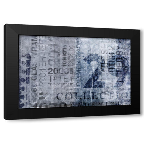 Urban Blue  Black Modern Wood Framed Art Print by Haase, Andrea