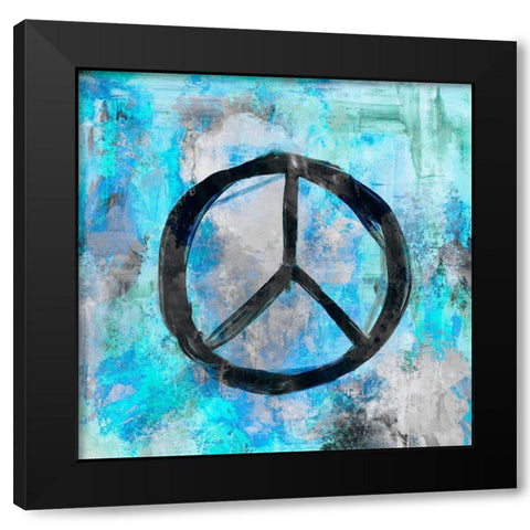 Against War Black Modern Wood Framed Art Print with Double Matting by Haase, Andrea
