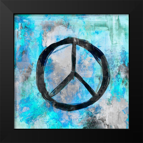Against War Black Modern Wood Framed Art Print by Haase, Andrea