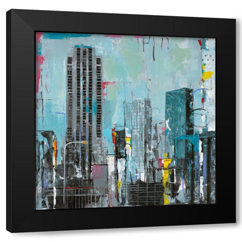 City Living II Black Modern Wood Framed Art Print with Double Matting by Joy, Julie