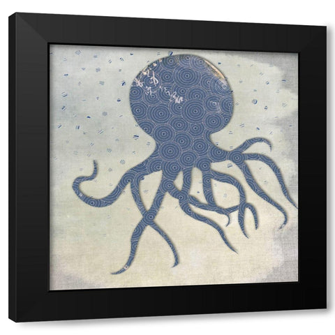 Seafarer I Black Modern Wood Framed Art Print with Double Matting by Smith, Karen