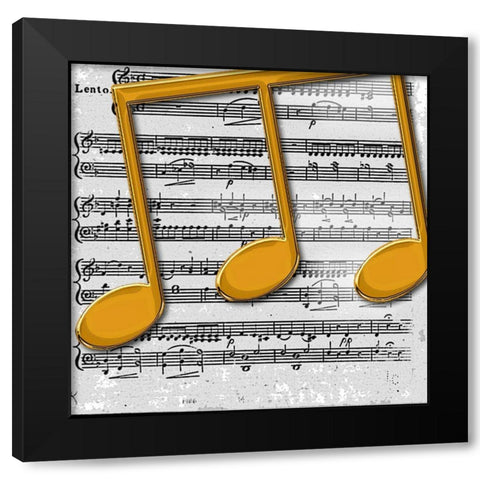 Muso II Black Modern Wood Framed Art Print by Smith, Karen