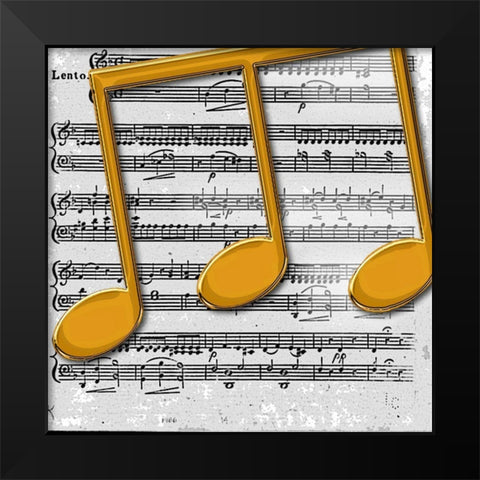 Muso II Black Modern Wood Framed Art Print by Smith, Karen