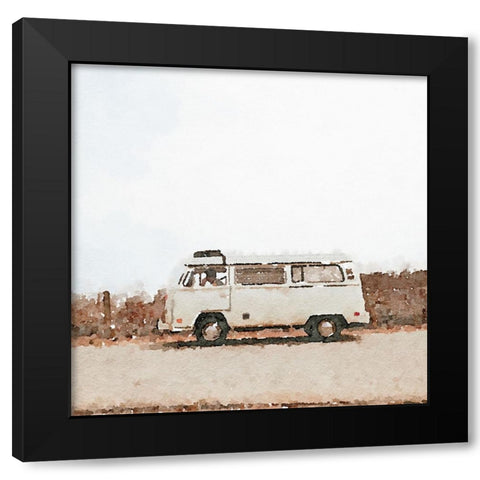 White Camper Black Modern Wood Framed Art Print with Double Matting by Curinga, Kim