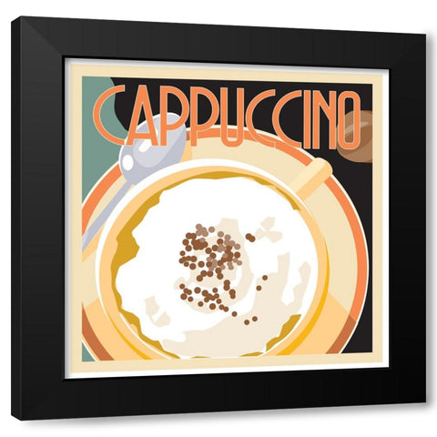 Cappuccino I Black Modern Wood Framed Art Print with Double Matting by Weiss, Richard