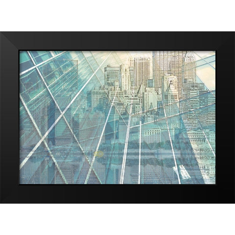 Cityworks VI Black Modern Wood Framed Art Print by Hunziker, Steve