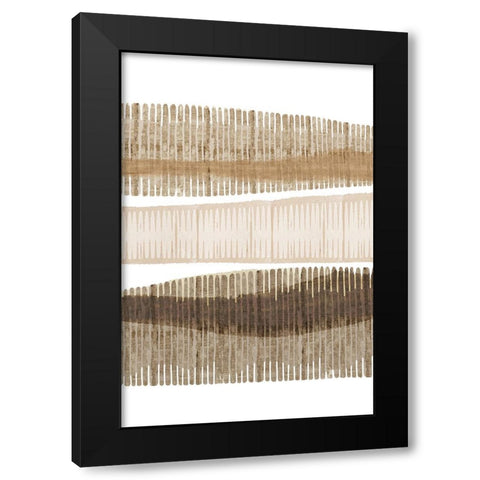 Wood Grain I Black Modern Wood Framed Art Print with Double Matting by Kouta, Flora
