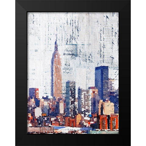 Manhattan Black Modern Wood Framed Art Print by Orlov, Irena