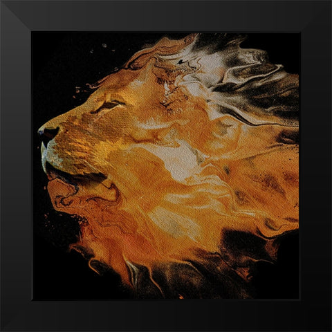Fiery Beast Black Modern Wood Framed Art Print by Smith, Karen
