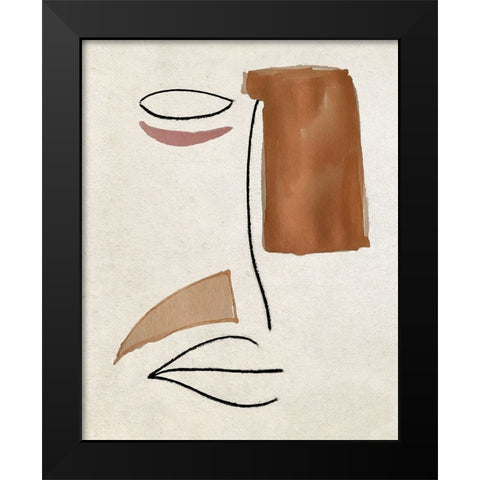 AbFace I Black Modern Wood Framed Art Print by Smith, Karen