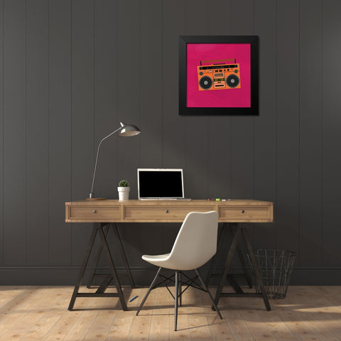 Tape On II Black Modern Wood Framed Art Print by Smith, Karen
