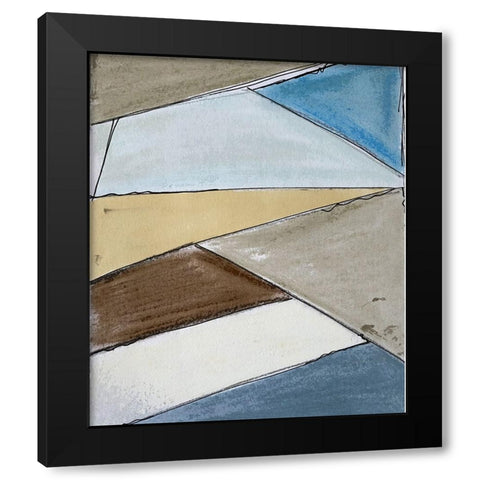 Zig Zag I Black Modern Wood Framed Art Print by Smith, Karen