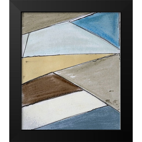 Zig Zag I Black Modern Wood Framed Art Print by Smith, Karen