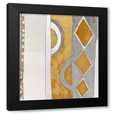 Hoopla II Black Modern Wood Framed Art Print with Double Matting by Smith, Karen