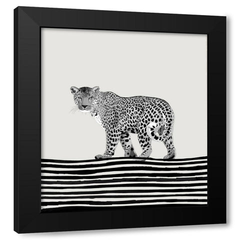 Line Up Black Modern Wood Framed Art Print with Double Matting by Smith, Karen