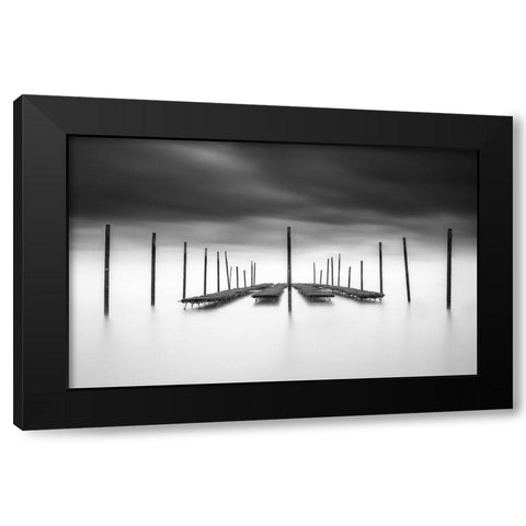 The Oyster Bar Black Modern Wood Framed Art Print by Staelens, Christophe