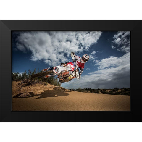 Knocked up Black Modern Wood Framed Art Print by Amos, Nir