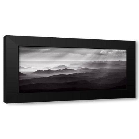 Namib Desert by air Black Modern Wood Framed Art Print by Guijt, Richard