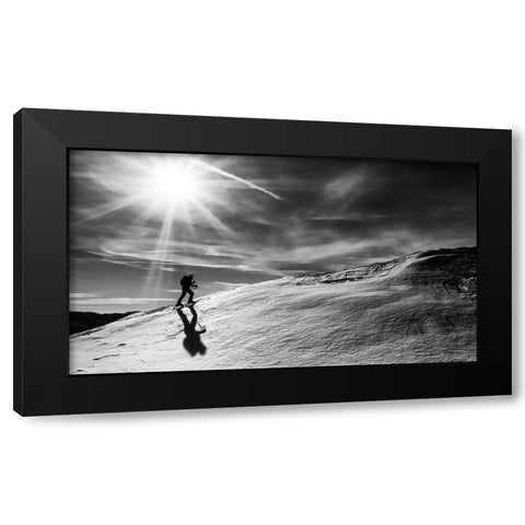 Way to the summit Black Modern Wood Framed Art Print by Rebro, Marcel