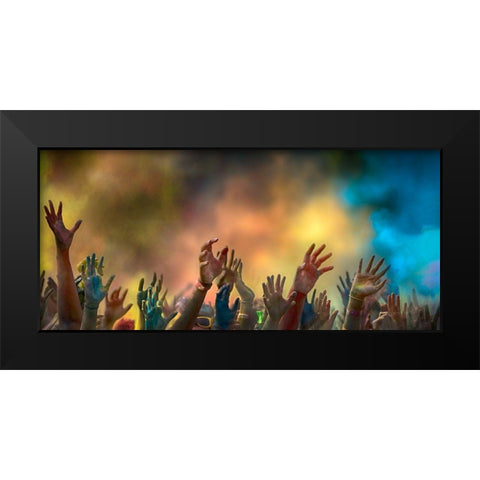 Hands Black Modern Wood Framed Art Print by Bunjamin (Abe), Antonyus