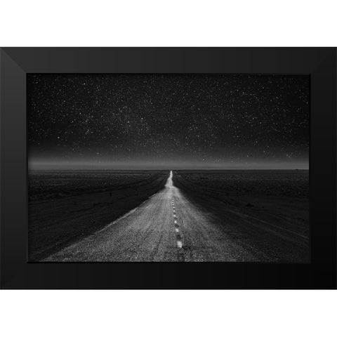 The Dark Eternal Night Black Modern Wood Framed Art Print by Azimaie, Asef