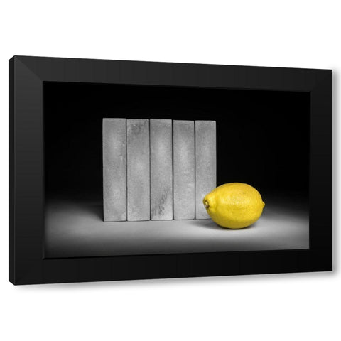 The Wall Black Modern Wood Framed Art Print with Double Matting by Verot, Christophe