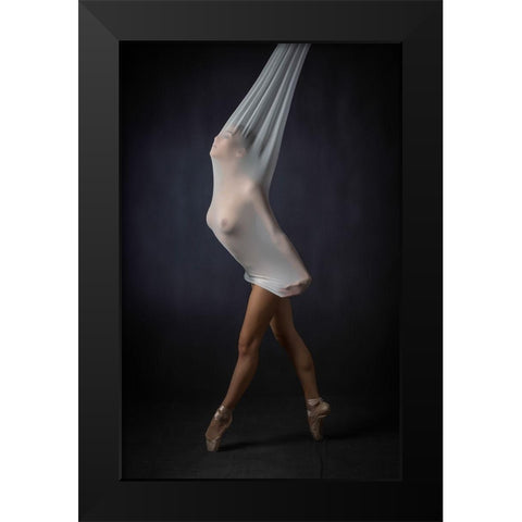 Sheer Stretch Black Modern Wood Framed Art Print by Studio, Catchlight
